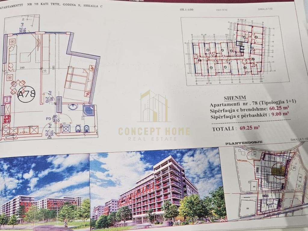 Shitet apartament 1+1 ne Paskuqan