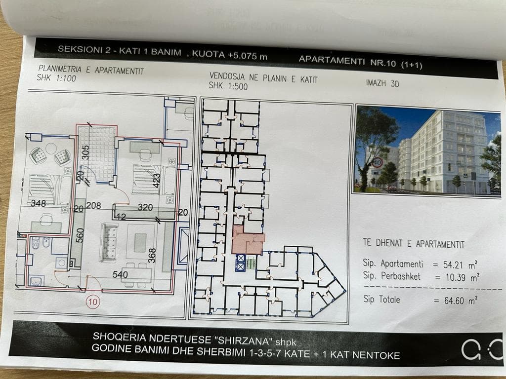 Apartament 1+1 në shitje në Paskuqan, Tiranë - 71.060€ | 64.60 m² 2