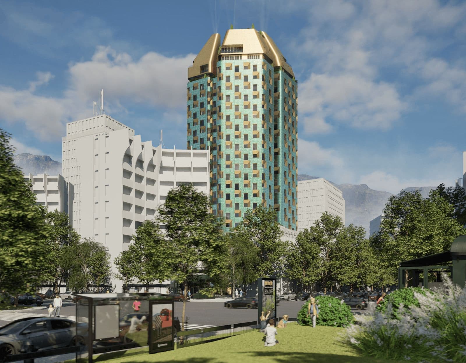 Shitet Apartament 1+1 ne Qender "Bazzar Gate" 2