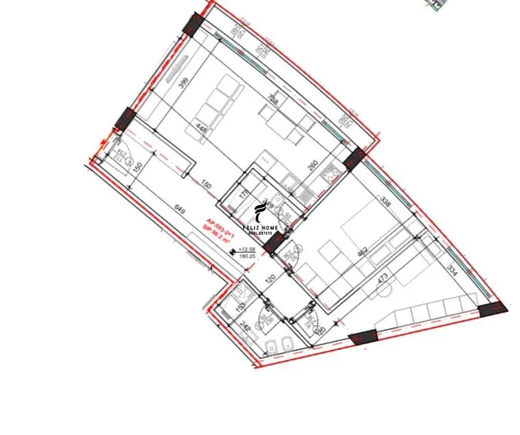 SHITET APARTAMENT 2+1+2 KODRA E DIELLIT 2 194.600 EURO