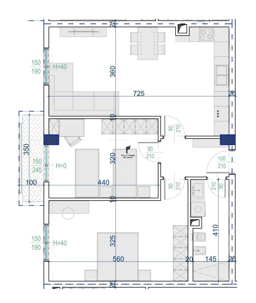 SHITET APARTAMENT 2+1 KAMEZ 83.000 EURO