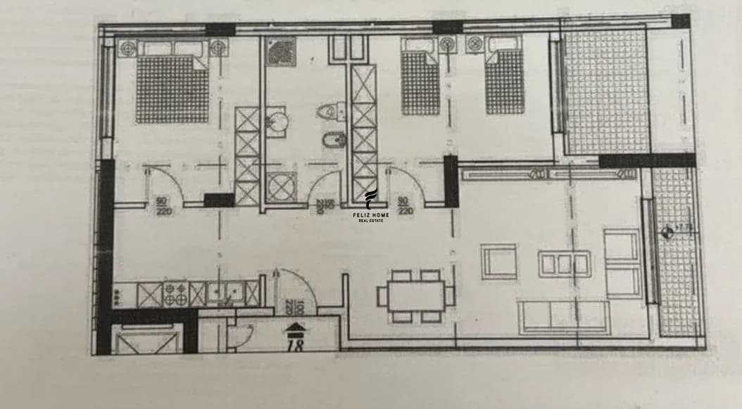 SHITET APARTAMENT 2+1 KOPSHTI BOTANIK 220.000 EURO