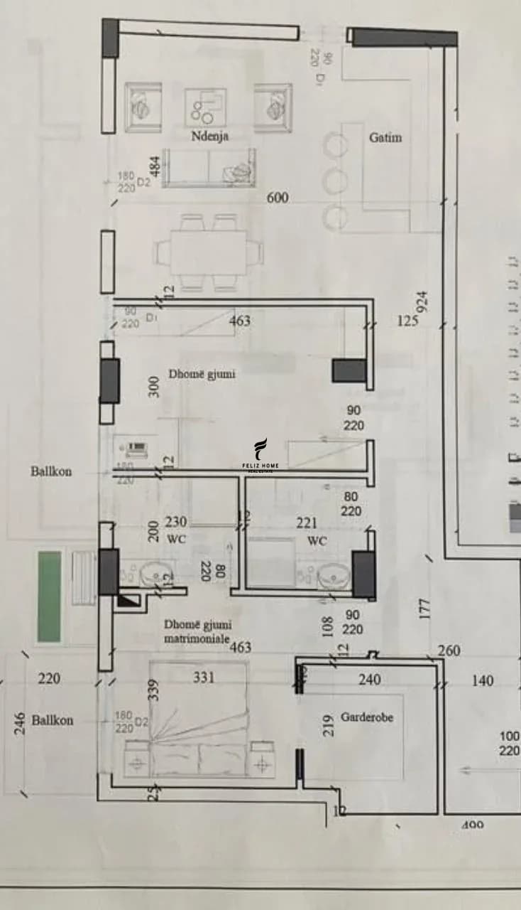 SHITET APARTAMENT 2+1 ALI DEMI 305.000 EURO