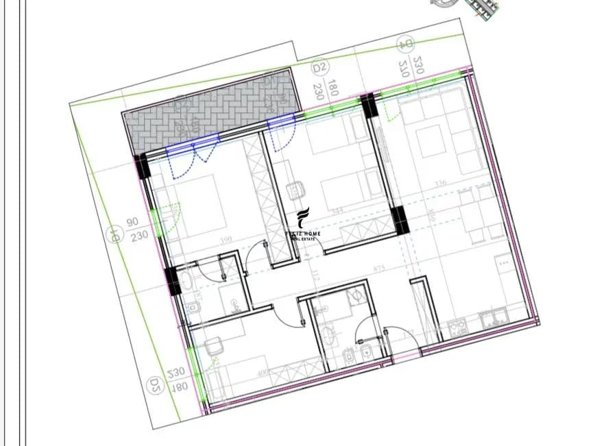 SHITET APARTAMENT 3+1+2 KODRA E DIELLIT2 222.200 EURO
