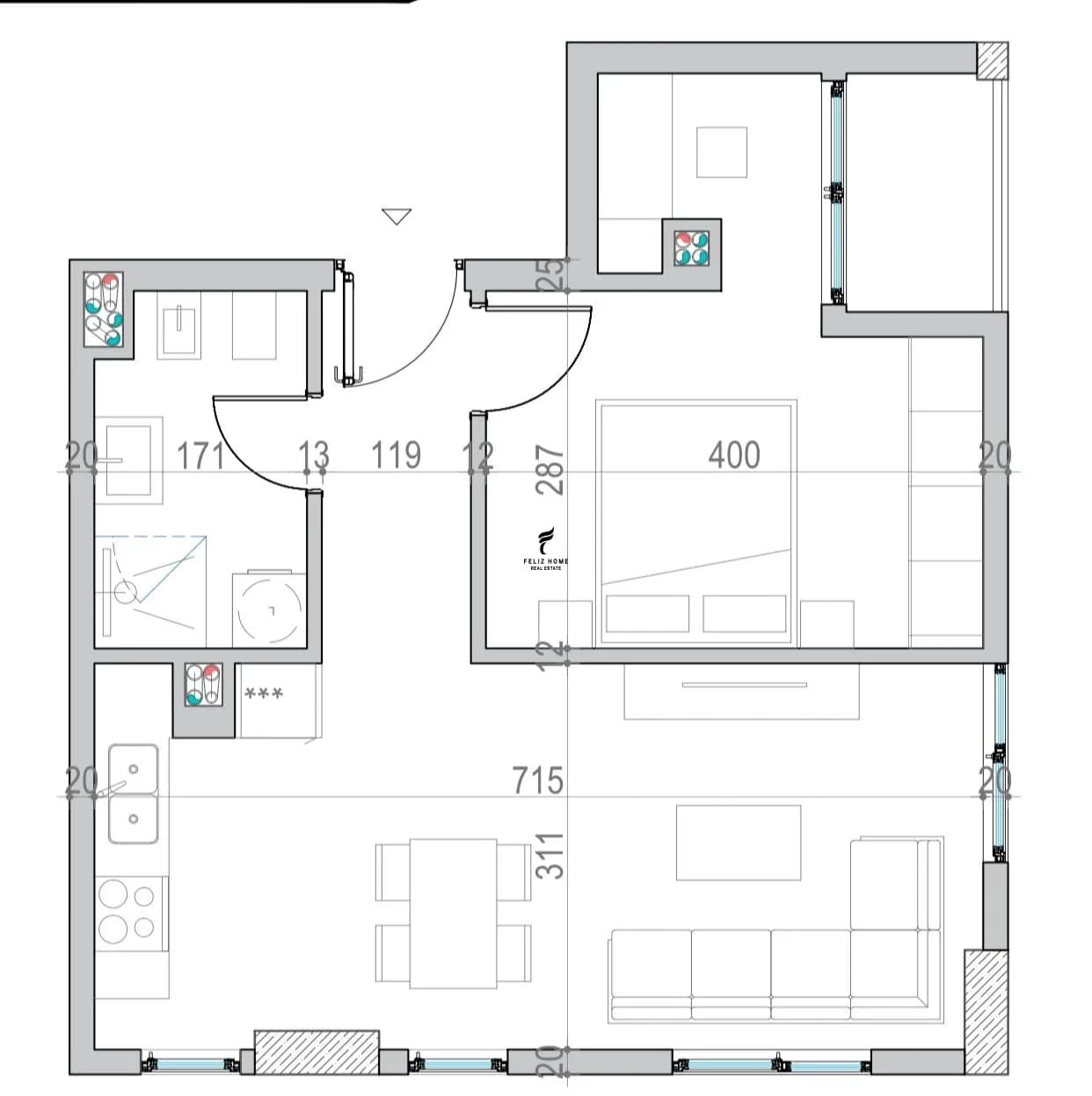 SHITET APARTAMENT 1+1 GOLEM 107.000 EURO