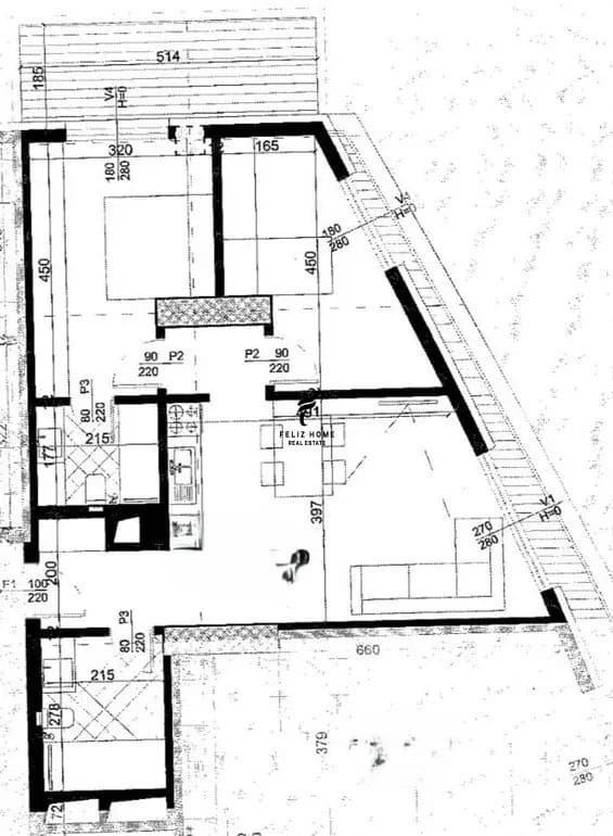 SHITET APARTAMENT 2+1 ZOGU I ZI 321.500 EURO