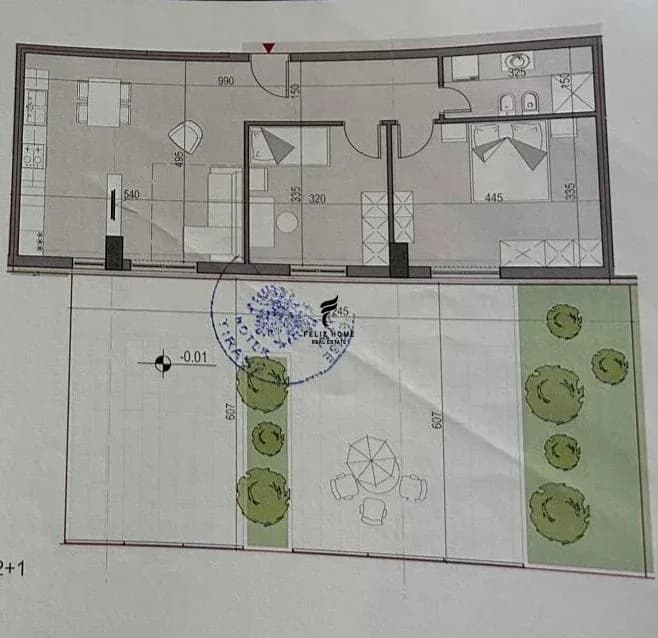 SHITET APARTAMENT 2+1+VERANDE UNIVERS CITY 211.640 EURO