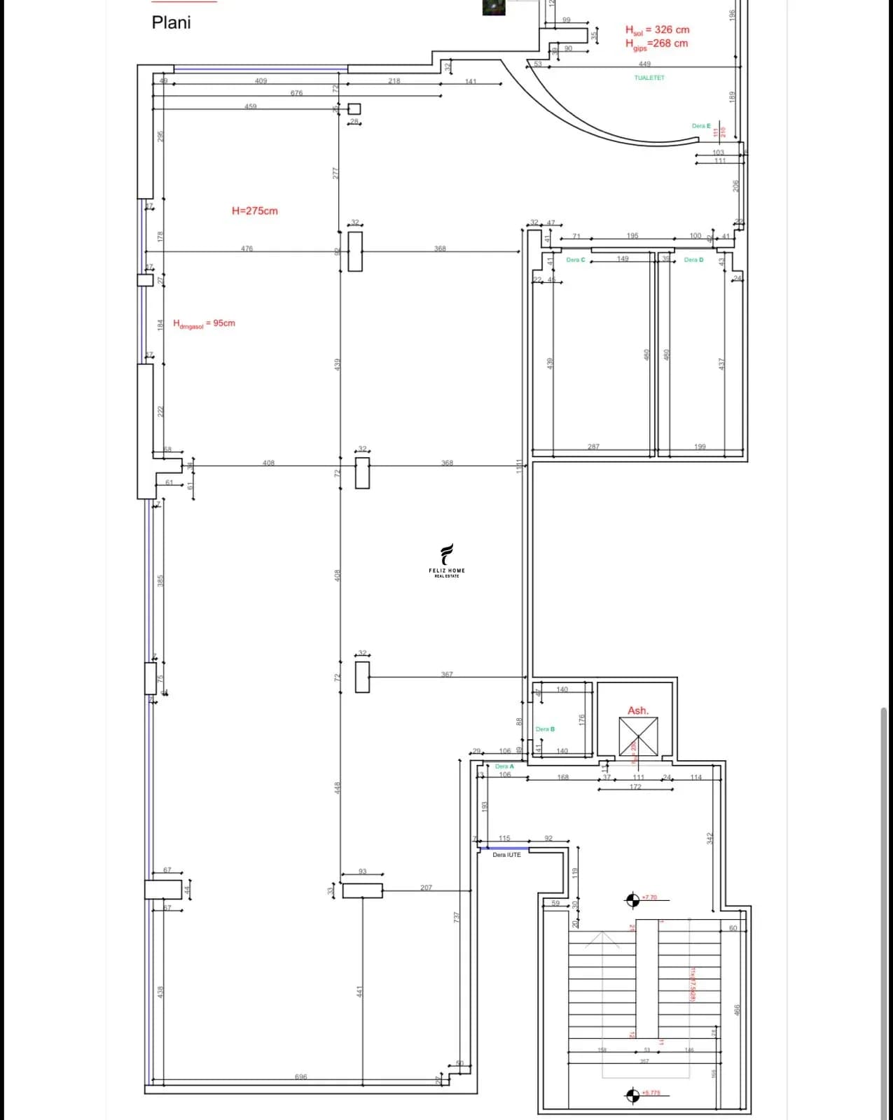 ZYRE ME QERA 330 M2 BLLOK 450.000 LEKE