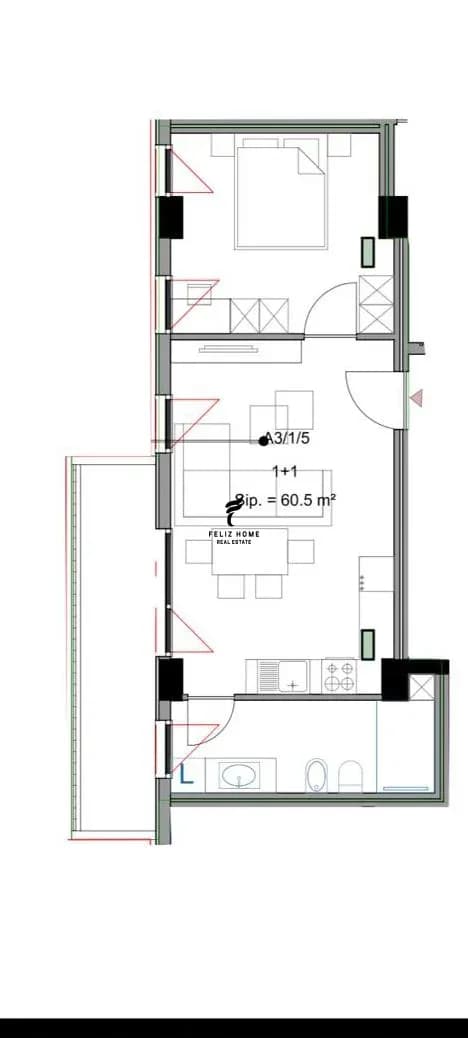 APARTAMENT ME QERA 1+1 LAPRAKE 40.000 LEKE 4