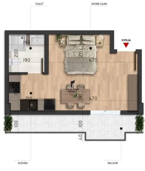 SHITET GARSONIERE 42 M2 MALI ROBIT DURRES 51.000 EURO