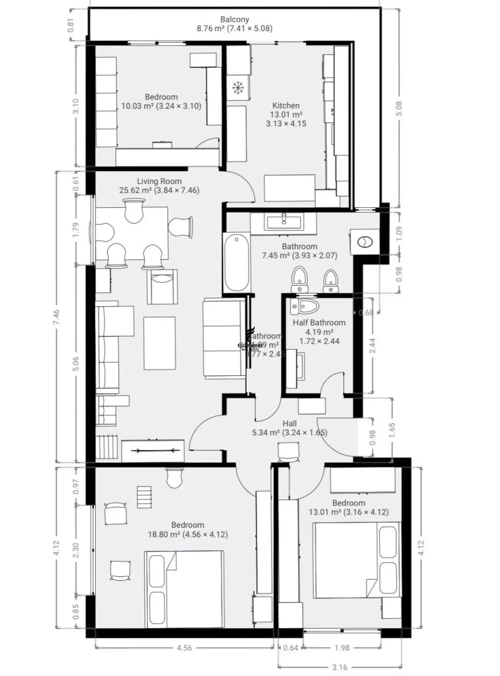 SHITET APARTAMENT 3+1+2 RRUGA E DURRESIT 300.000 EURO