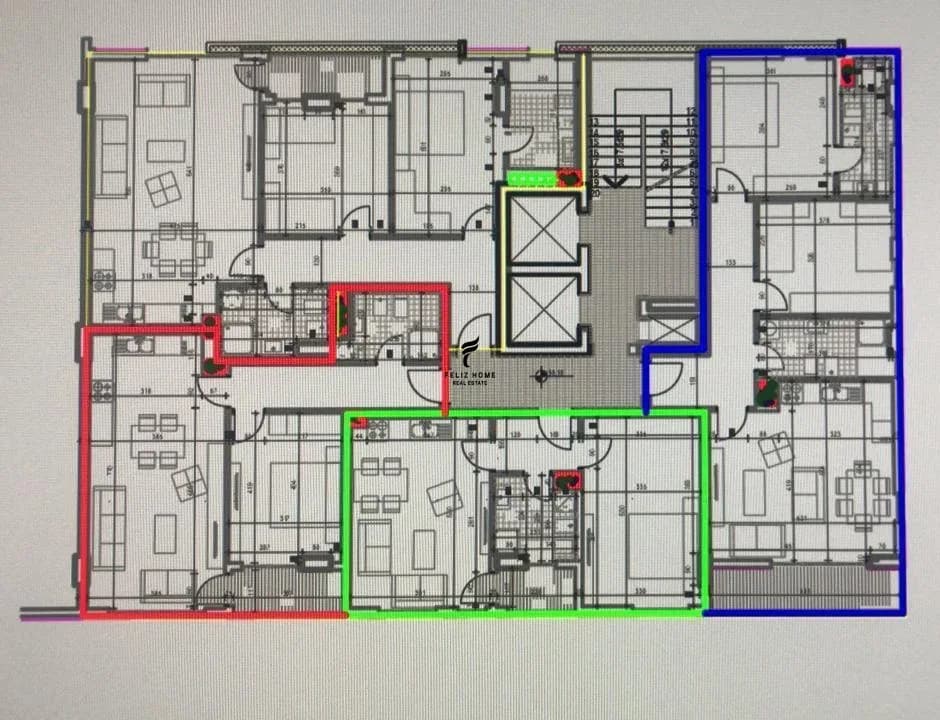 SHITEN DY APARTAMENTE 2+1 SQUARE 21 66.000.000 LEKE