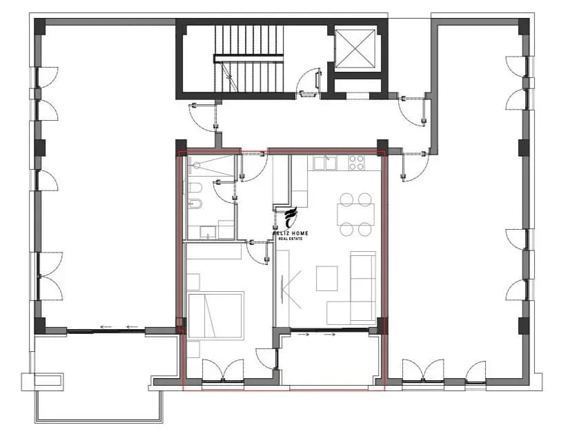 SHITET APARTAMENT 1+1 PALASE 215.600 EURO