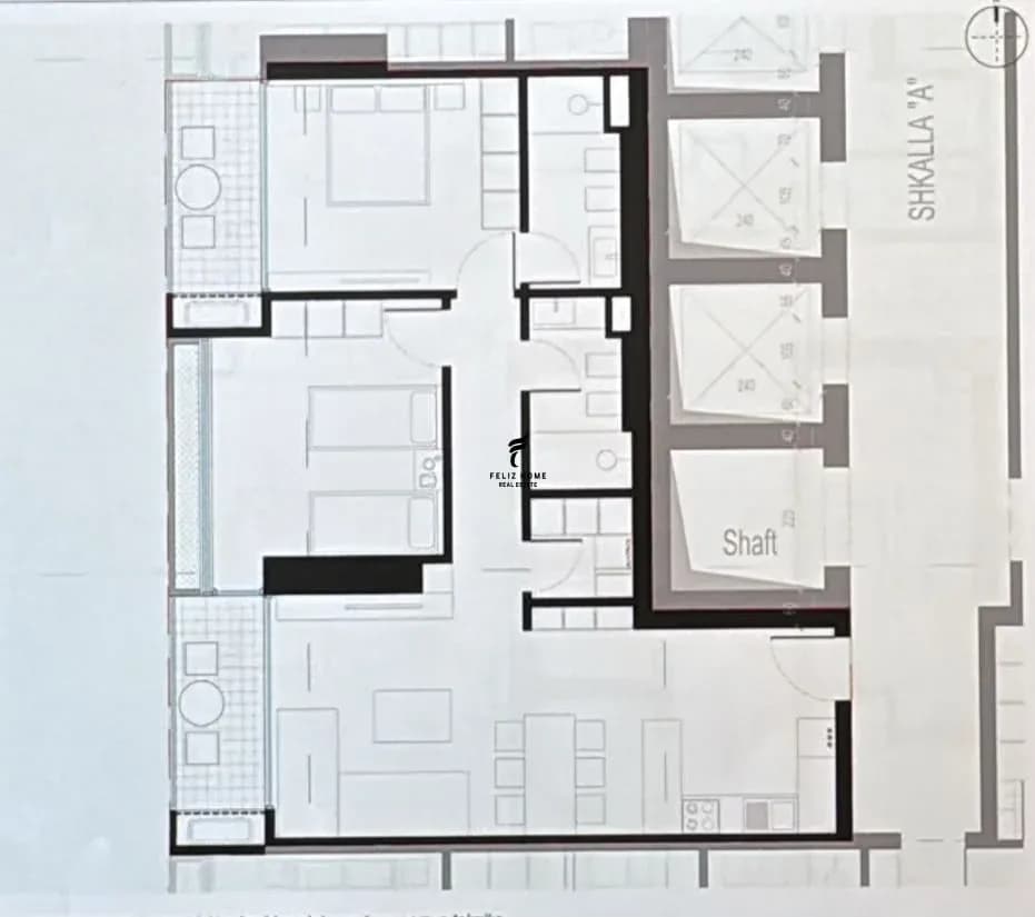 SHITET APARTAMENT 2+1 ZOGU I ZI 274.000 EURO
