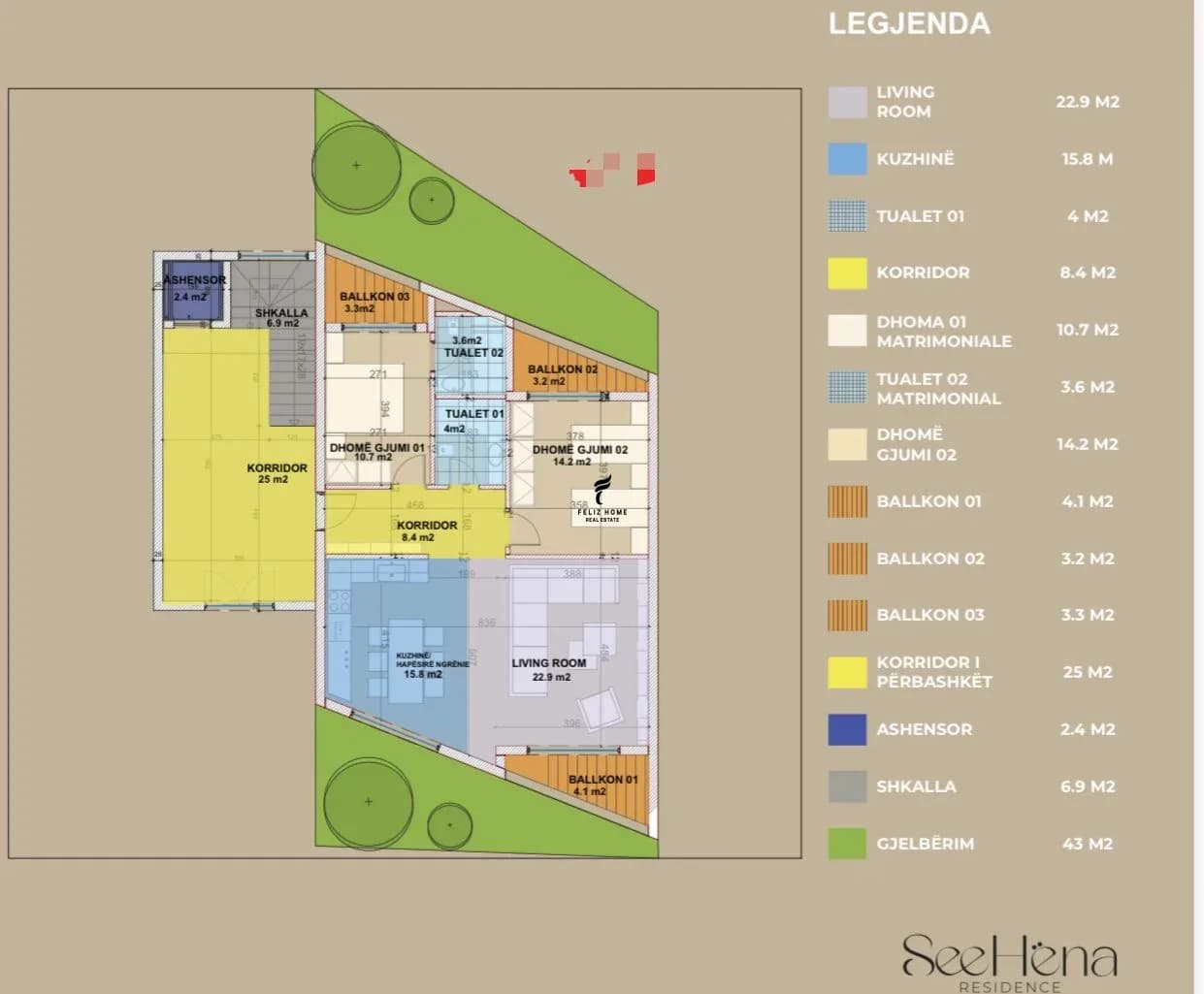 SHITET APARTAMENT 2+1 TEG 336.000 EURO 2