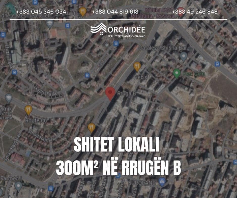 Shitet Lokali 300m² në Rrugën B.