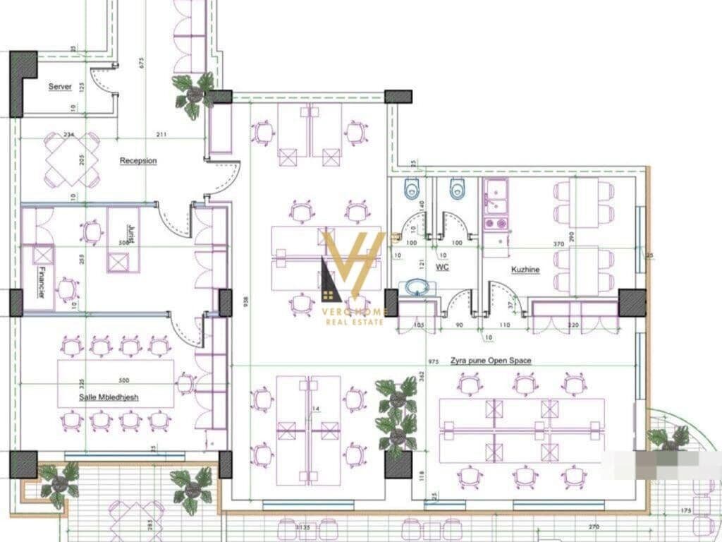 Jepet zyre me qera ne Bllok 220 m2 4