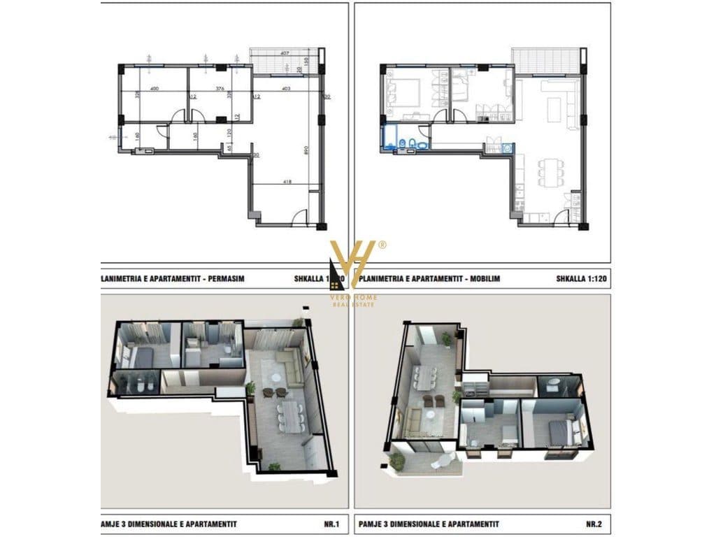 SHITET APARTAMENT 2+1+BLK TE FRESKU 162.000 EURO