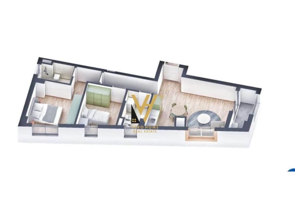 Shitet Apartament 2+1+2+ballkon te Kompleksi Mangalem , Ali Demi 90 m2