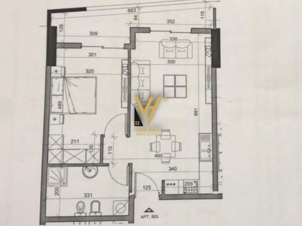 Shitet apartament 1+1 te American 3 71 m2