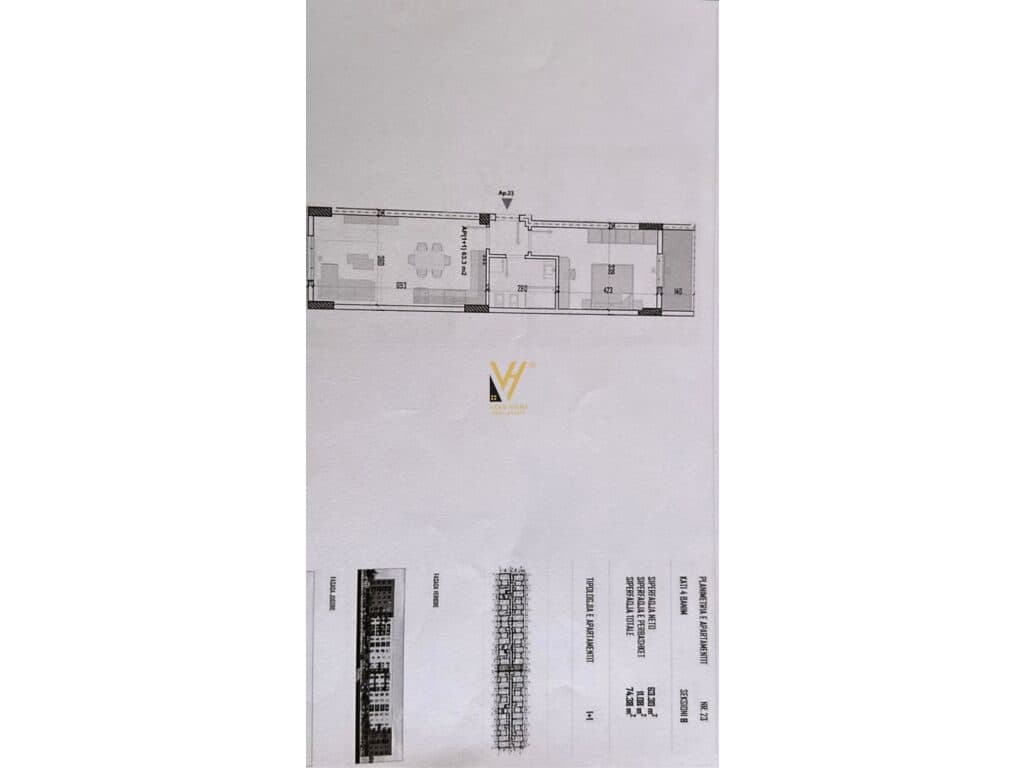 Shitet Apartament 1+1+ballkon te Green Residence , Kamez 74 m2