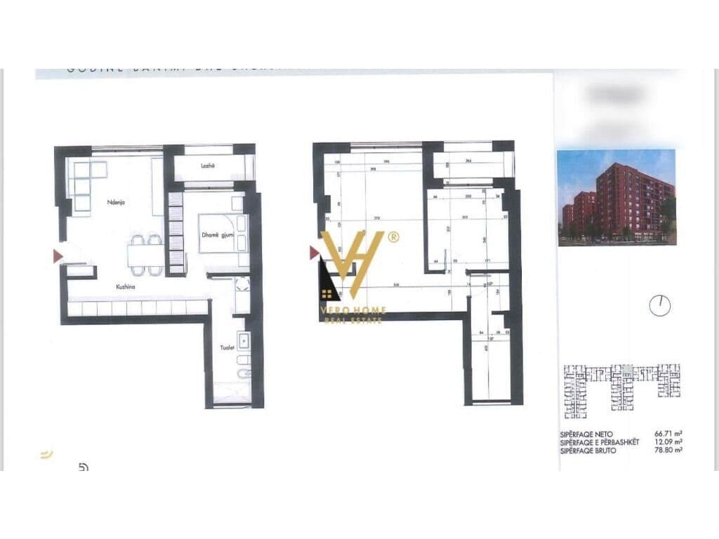 SHITET APARTAMENT 1+1+BLK TE SIRI KODRA 114.000 EURO