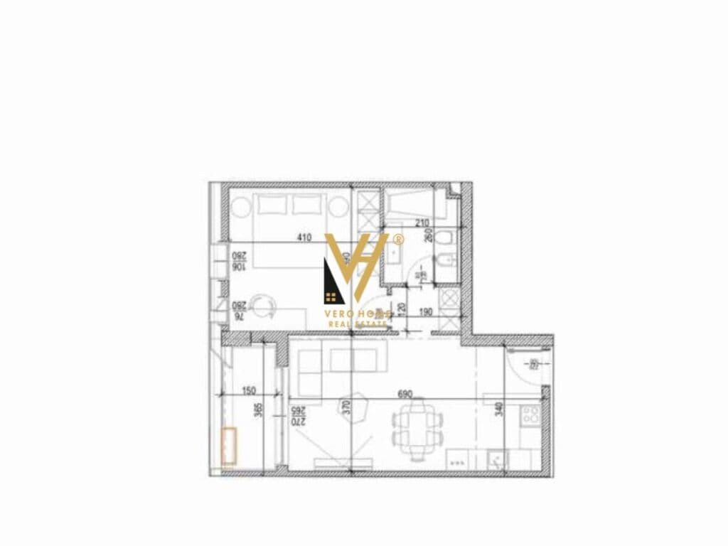 Shitet Apartament 1+1+ballkon te Kompleksi Delijorgjit 76 m2