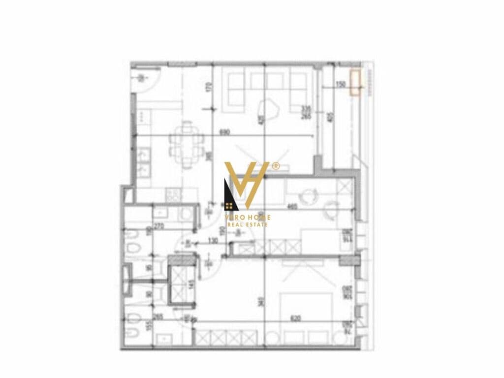 Shitet Apartament 2+1+2+ballkon te Kompleksi Riverside 124 m2