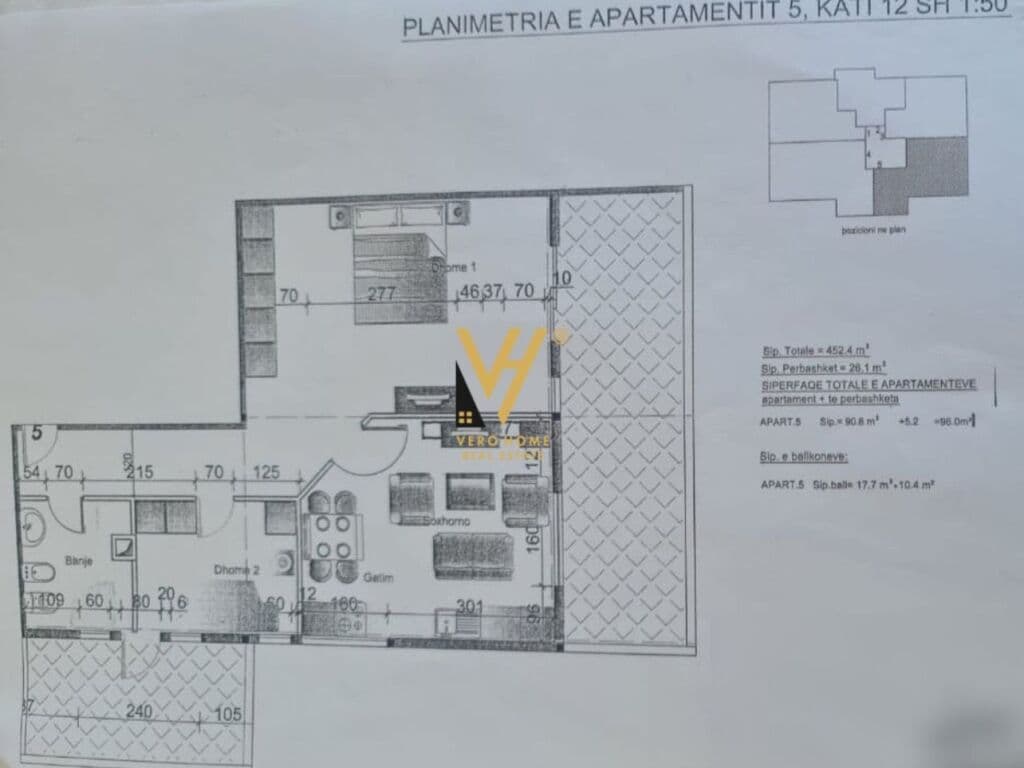 Jepet Apartament 2+1+ballkon me qera te Rruga e Barrikadave 88 m2