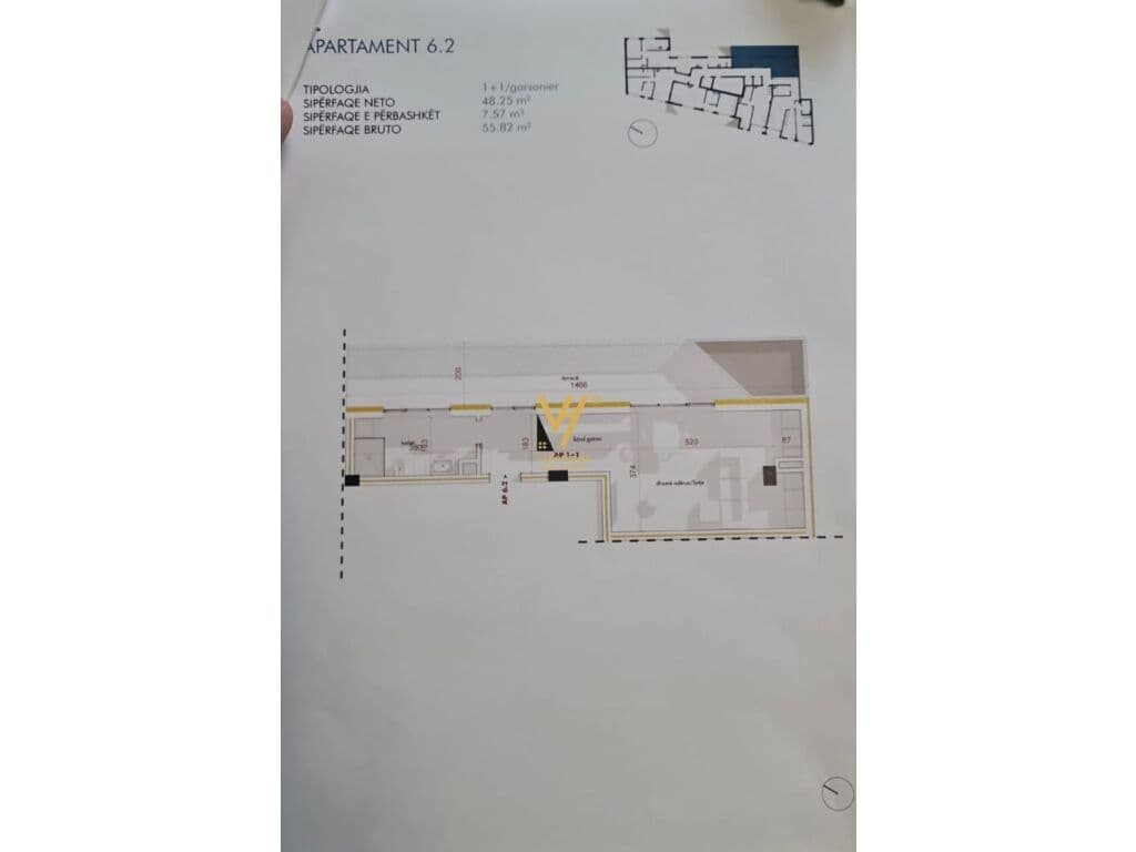 Shitet Apartament 1+1+verande te Rruga Hoxha Tahsim 86 m2