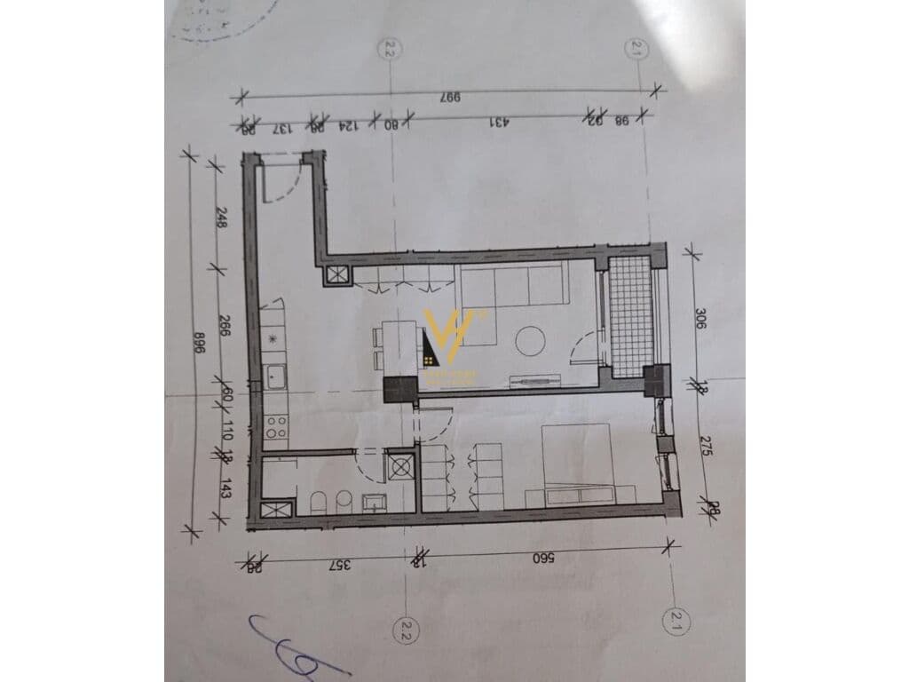 Shitet Apartament 1+1+ballkon te Kompleksi Kontakt , 21 Dhjetori 75 m2