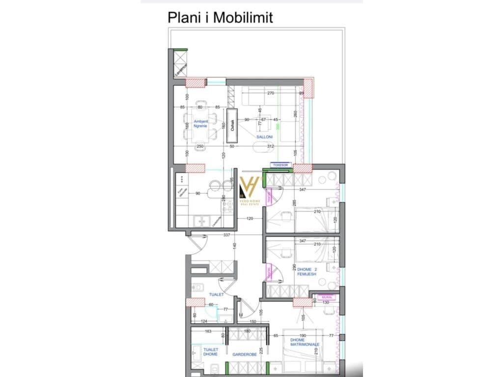 Shitet Apartament 3+1+2 te Kompleksi Univers City 154 m2