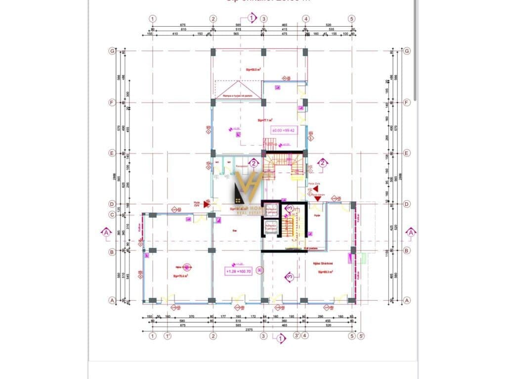 Jepet zyre me qera te Blloku 400 m2
