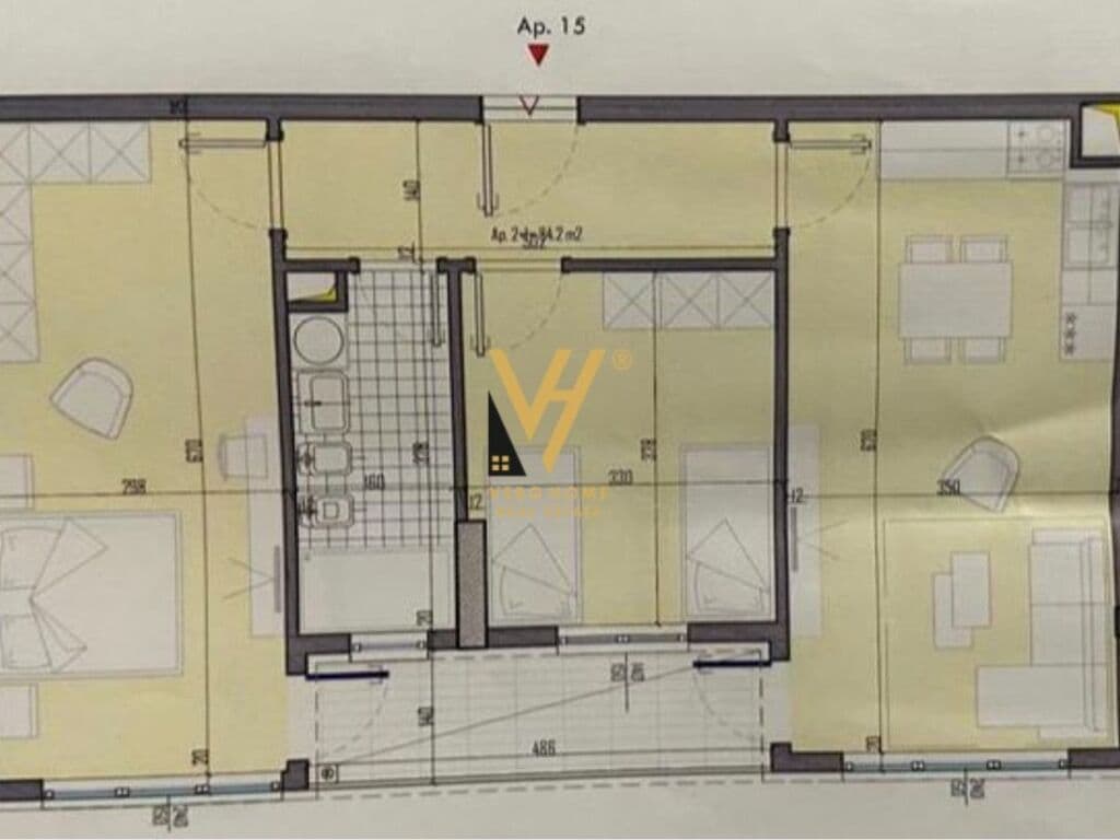 Shitet Apartament 2+1+ballkon te Kompleksi Univers City 96 m2
