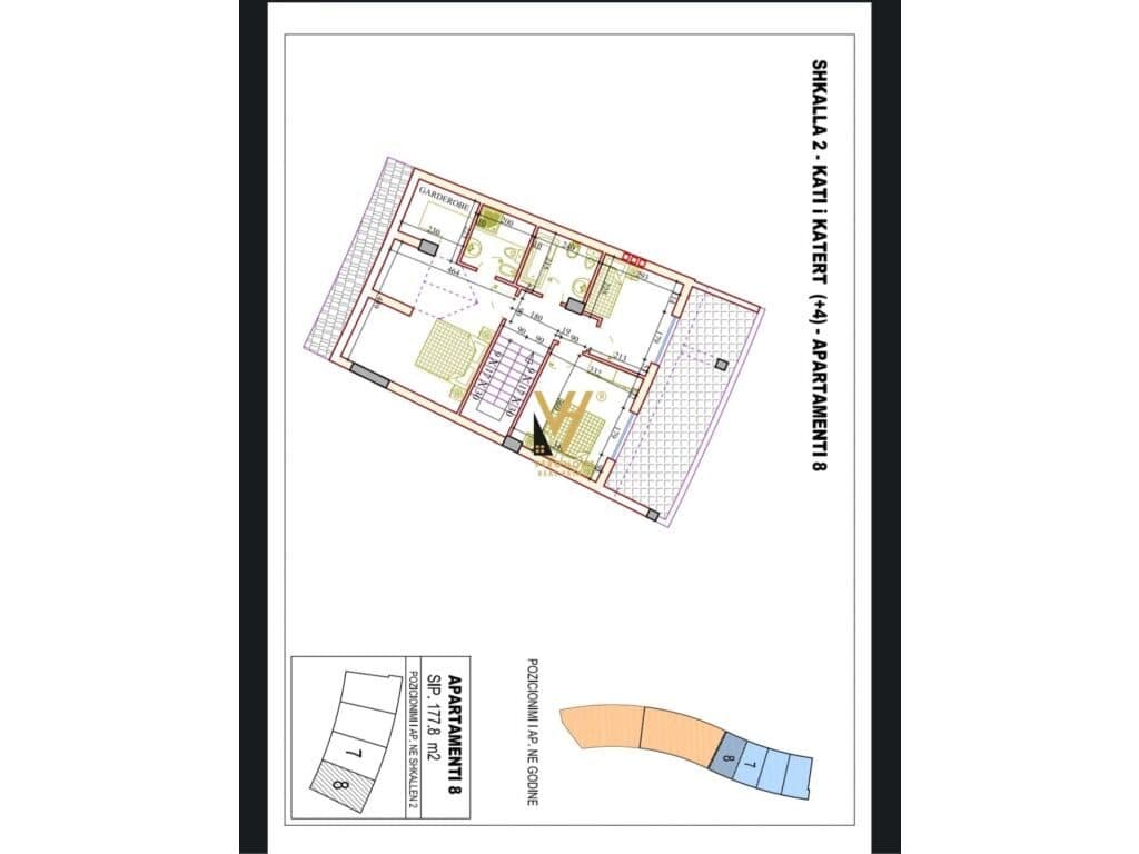 Shitet duplex te Xhamia, Kopshti Botanik 177 m2 1
