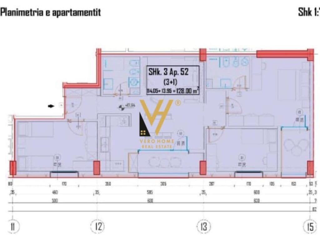 Shitet Apartament 3+1+2 te Ish Sheshi Shqiponja 128 m2