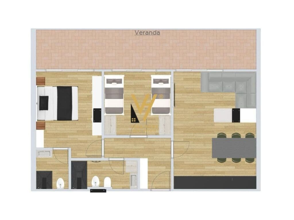 Shitet Apartament 2+1+verande te Rruga Hoxha Tahsim 109 m2