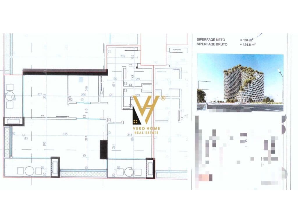 Shitet Apartament 2+1+ballkon te Lion Park 2 , Zogu i Zi 124 m2 1