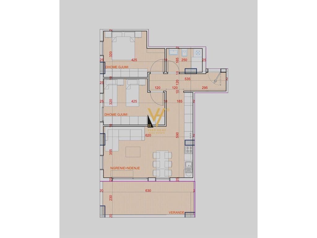 SHITET APARTAMENT 2+1 NE ASTIR 137.400 EURO