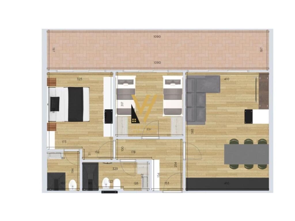 Shitet Apartament 2+1+ballkon te Rruga Hoxha Tahsim , Pazari i Ri 85 m2 1