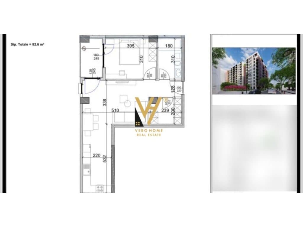 Shitet Apartament 1+1+ballkon te Kompleksi Aura , Rruga Dritan Hoxha 82 m2