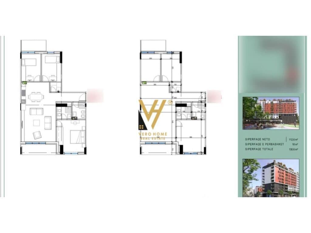 Shitet Apartament 3+1+2+ballkon te Bulevardi i Ri 130 m2