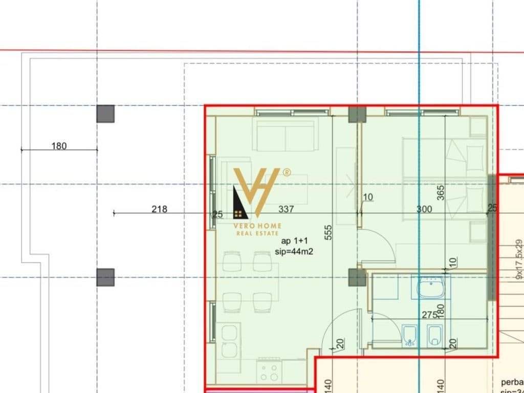 SHITET APARTAMENT 1+1 BUZE DETIT NE RRADHIME 167.000 EURO 3