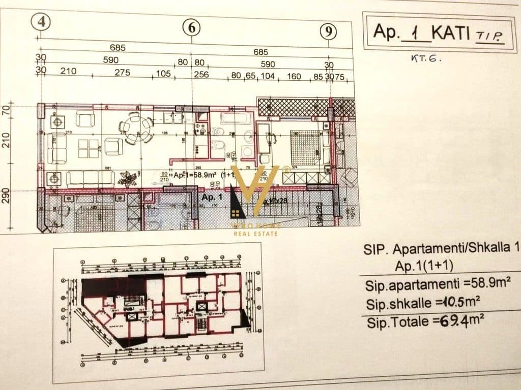 SHITET APARTAMENT 1+1 NE KAMEZ 59.000 EURO