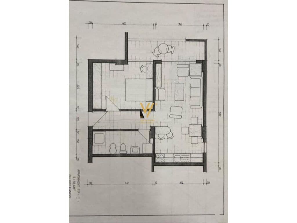 Shitet Apartament 1+1+ballkon te Rruga e Elbasanit 64 m2
