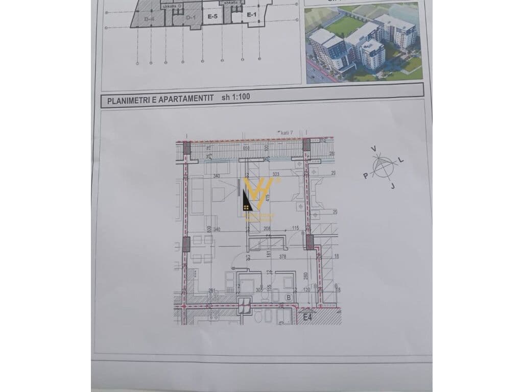 Shitet apartament 1+1 ne Laprake 76 m2