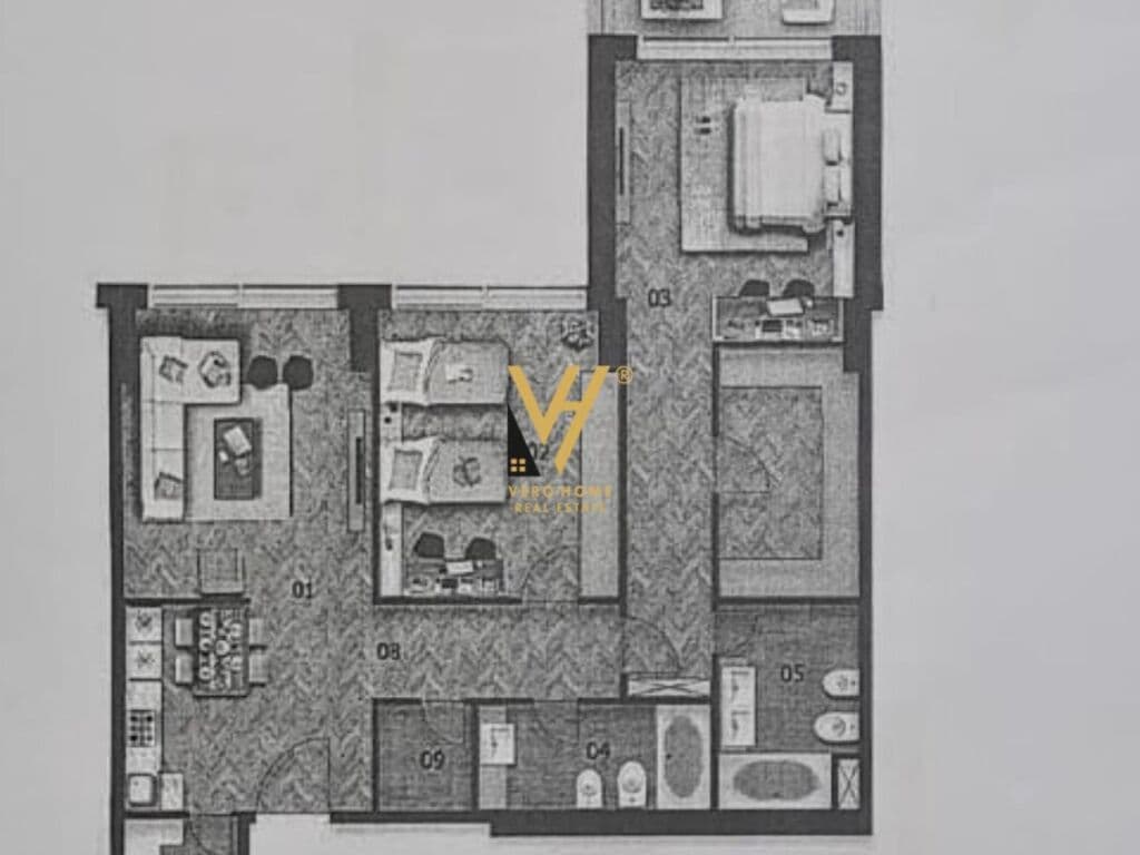 Shitet Apartament 2+1+2+ballkon te Kompleksi Downtown One , Rruga e Elbasanit 173 m2 1