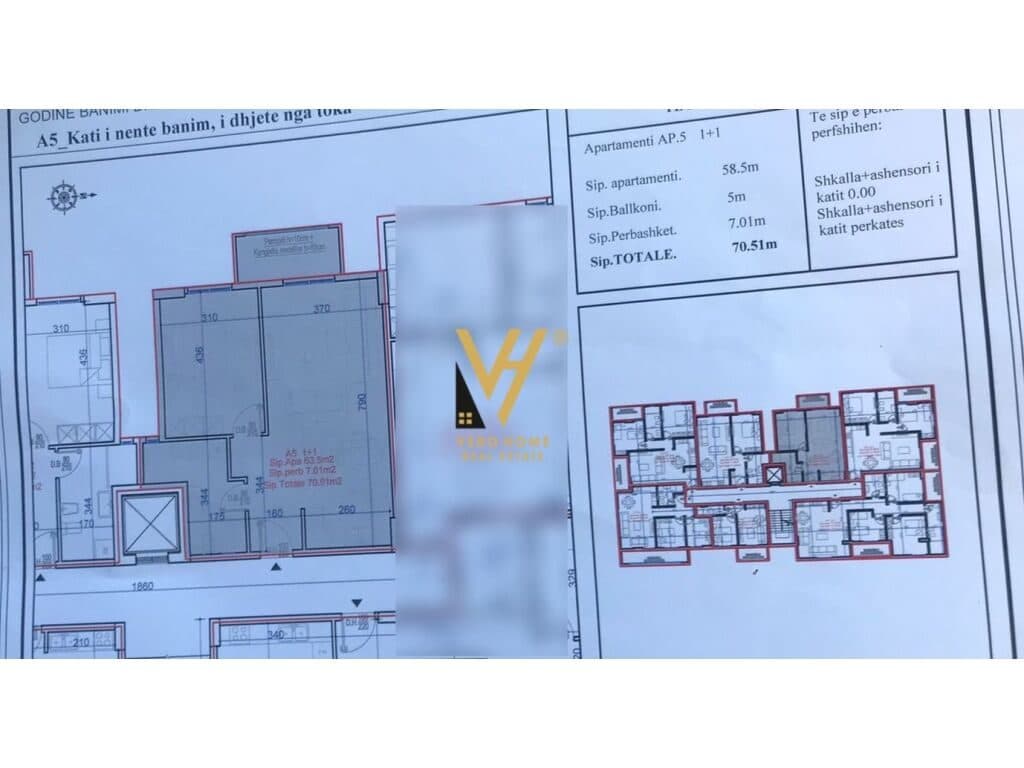 Shitet Apartament 1+1+ballkon ne Vlore , Gjykata e Apelit 70 m2