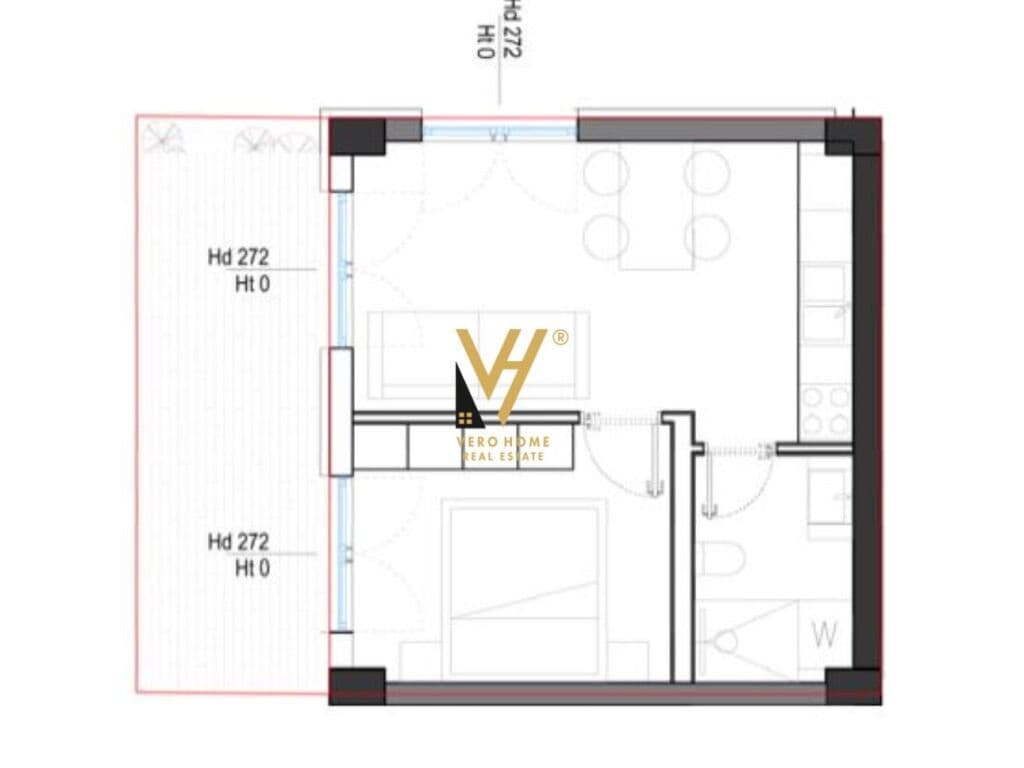 Shitet Apartament 1+1+Oborr te Residenca Santorini 2 , Dhermi 60 m2 3