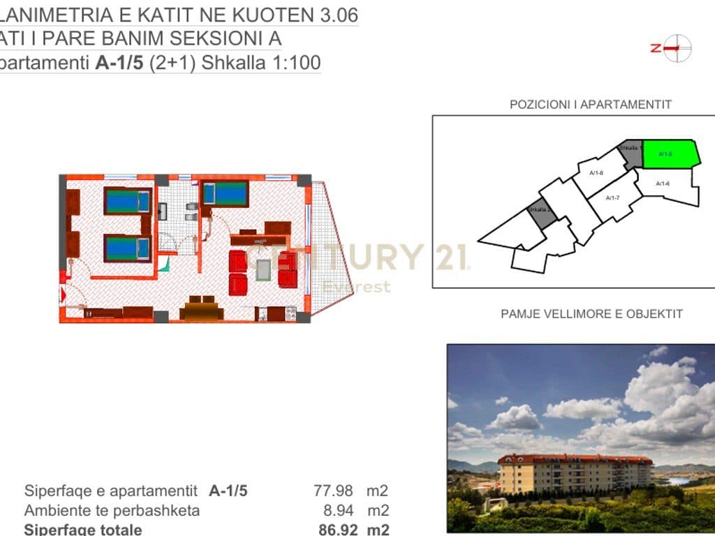 FARKE, SHESIM APARTAMENT 2+1